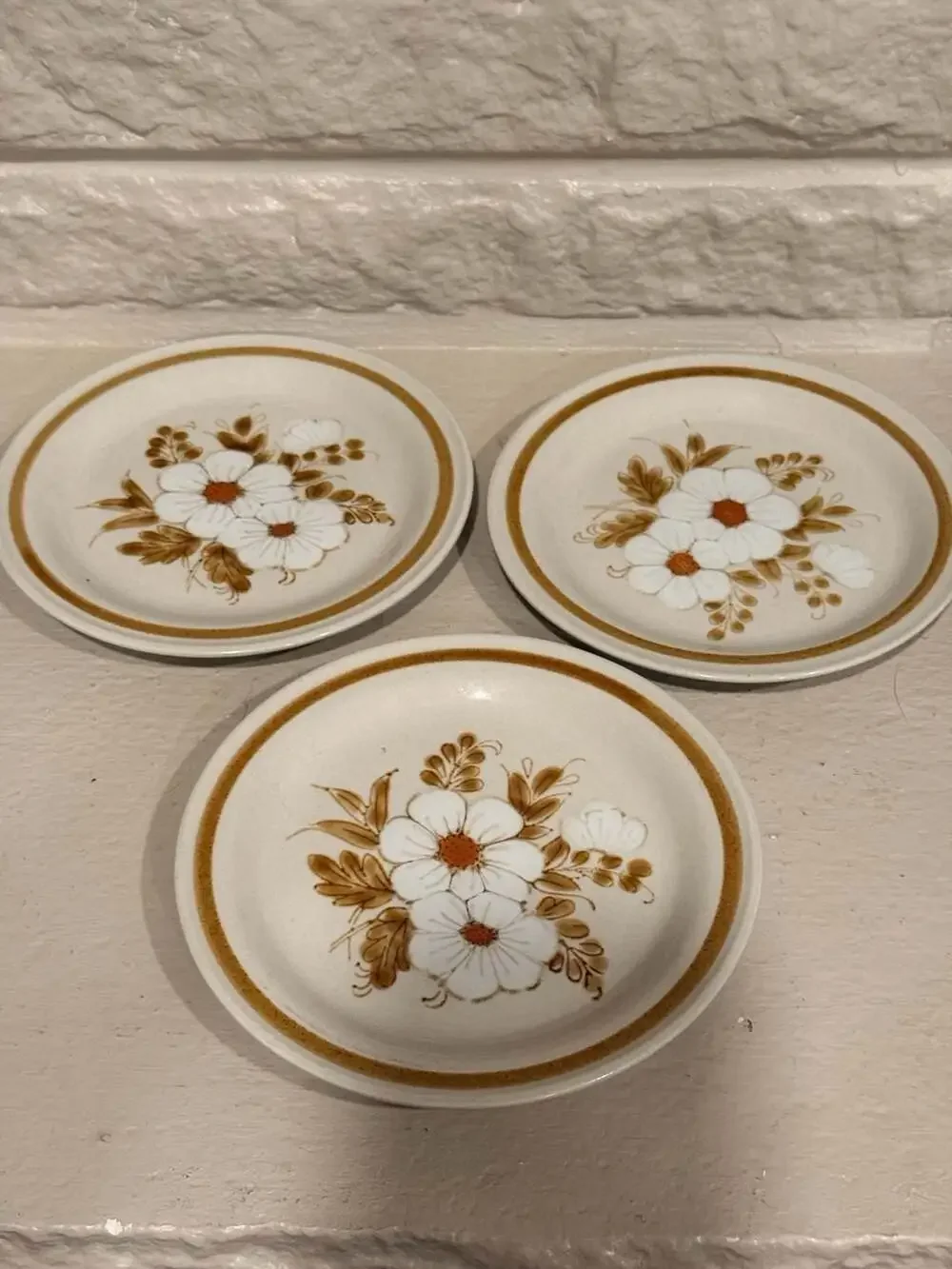 Mountain Wood Collection Dried Flowers Stoneware Small Plates Cottagecore